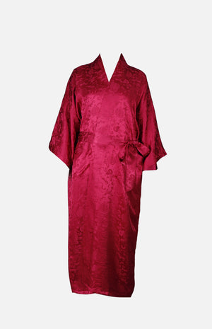 Silk Long Robe with Chinese With Chinese Auspicious Pattern