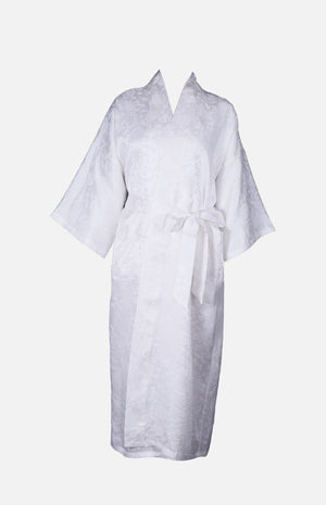 Silk Long Robe with Chinese With Chinese Auspicious Pattern