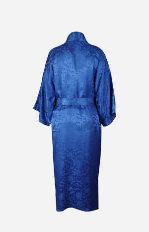 Silk Long Robe with Chinese With Chinese Auspicious Pattern