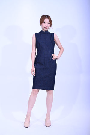 Line & Curve Lady Demin Qi Pao YL1184-3