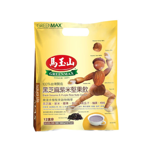Greenmax Black Sesame & Purple Rice Cereal(30g × 12pcs)