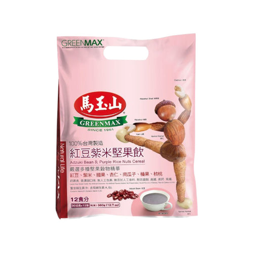 Greenmax Adzuki Bean & Purple Rice Nuts Cereal(30g × 12pcs)