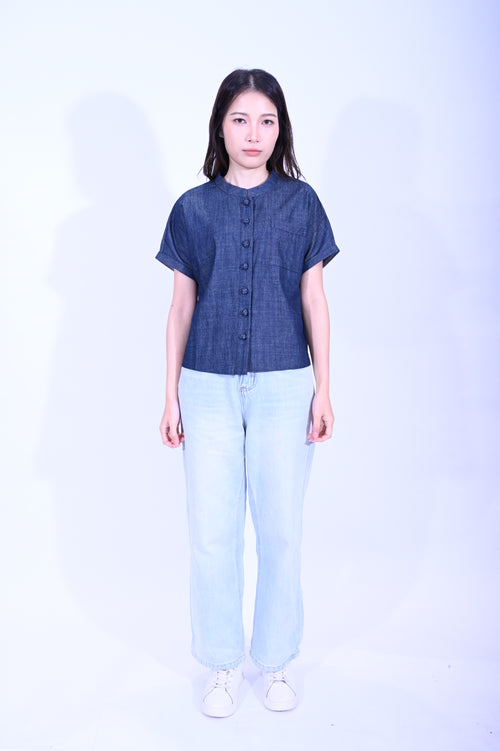 Line & Curve Ladies Demin Short Sleeves TopYL236F-10