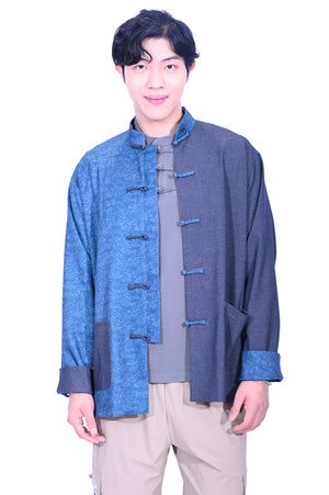 CYPHERHOOD Chinese Kung Fu Jacket(Blue/Grey)