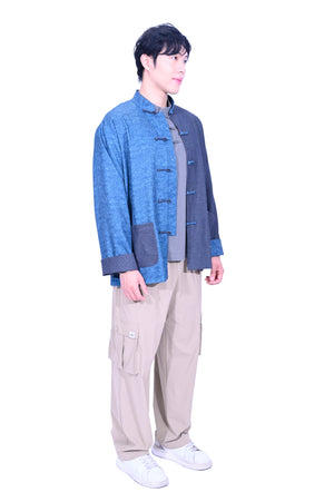 CYPHERHOOD Chinese Kung Fu Jacket(Blue/Grey)
