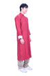 Mandarin Square Men's Linen Cheongsam-Maroon