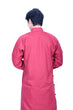 Mandarin Square Men's Linen Cheongsam-Maroon