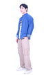 Line & Curve Men's Cotton Jersey Tang Jacket Mid Blue