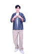 Line & Curve Unisex Denim Tang Jacket Black