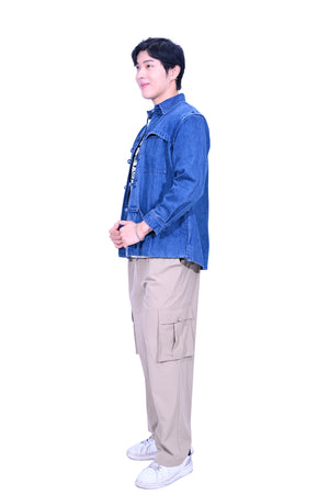 Line & Curve Unisex Denim Tang Jacket Blue 2