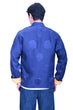 Mandarin Square Silk Revisible Jacket Blue/Yellow