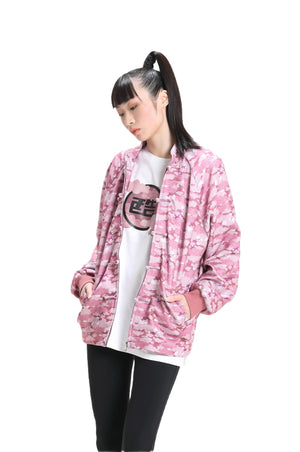 Pink Unisex Bomber Jacket